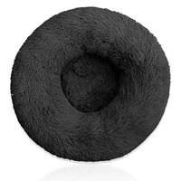 Produktbild von mixed24 Plüsch Donut Hundebett und Katzenbett in Schwarz 40cm - 40 cm