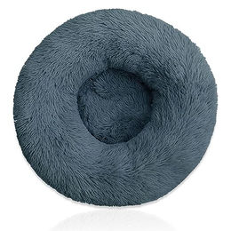 Produktbild von mixed24 Plüsch Donut Hundebett und Katzenkissen Blaugrau 40cm - 40 cm