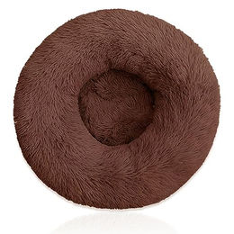 Produktbild von mixed24 Plüsch Donut Hundebett und Katzenkissen Braun Größe S - 40 cm