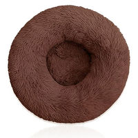 Produktbild von mixed24 Plüsch Donut Hundebett und Katzenkissen Braun Größe S - 40 cm