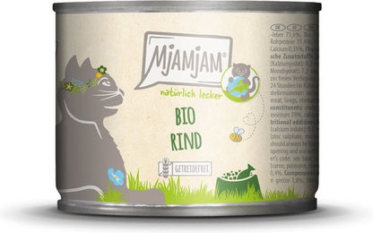 Produktbild von MjAMjAM Bio Hundefutter Rind 6x200g