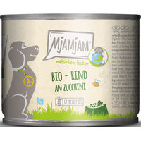 Produktbild von MjAMjAM Bio Hundefutter Rind mit Zucchini mit hohem Fleischanteil 200 g - 6 x 200 g