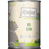 Produktbild von MjAMjAM Bio Katzen Nassfutter Rind Stückchen in Soße Adult 6 x 400 g - 400 g