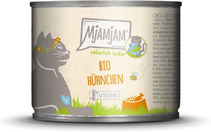 Produktbild von MjAMjAM Bio Katzenfutter Huhn 6x200g