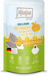 MjAMjAM Cat Chicks & Friends Hühnchen mit Apfelstückchen in Sauce, Getreidefrei und Glutenfrei, 12 x 125 g - 12 x 125 g – Bild 1 von 2