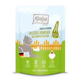 Produktbild von MjAMjAM Cat Chicks & Friends Hühnchen Mousse für erwachsene Katzen getreidefrei 6 x 300 g - 6 x 300 g