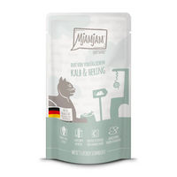 Produktbild von MjAMjAM Cat Duo Creme Kalb und Hering für erwachsene Katzen 12 x 125 g - 12 x 125 g