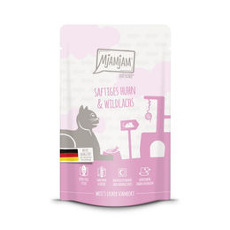 Produktbild von MjAMjAM Cat Getreidefreies Katzen-Mousse Huhn und Lachs für erwachsene Katzen 12 x 125 g - 12 x 125 g