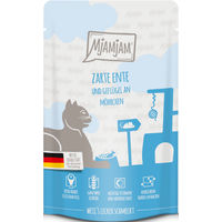 Produktbild von MjAMjAM Cat Katzenfutter Ente und Geflügel mit Möhrchen Getreidefrei Mousse 12 x 125 g - 12 x 125 g