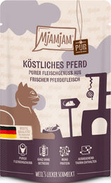 MjAMjAM Cat Mousse Pferd pur Monoprotein ohne Zucker 12 x 125 g - 12 x 125 g – Bild 1 von 5