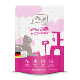 Produktbild von MjAMjAM Cat Mousse Schwein mit Möhren für erwachsene Katzen 6 x 300 g mit hohem Fleischanteil - 300 g