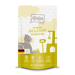 MjAMjAM Cat Quetschie Creme Ente und Pute für erwachsene Katzen getreidefrei 12 x 125 g - 12 x 125 g – Bild 1 von 3