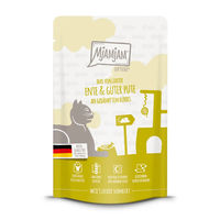Produktbild von MjAMjAM Cat Quetschie Creme Ente und Pute für erwachsene Katzen getreidefrei 12 x 125 g - 12 x 125 g