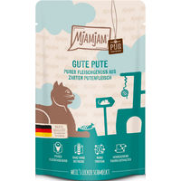 Produktbild von MjAMjAM Cat Quetschie Pute pur Monoprotein Katzen-Mousse für adulte Katzen 12 x 125 g - 12 x 125 g