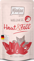 MjAMjAM Cat Wellness Haut und Fell Rind Stückchen in Sauce Getreidefrei Adult 12 x 125 g - 125 g – Bild 1 von 2