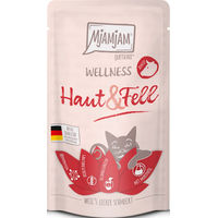 Produktbild von MjAMjAM Cat Wellness Haut und Fell Rind Stückchen in Sauce Getreidefrei Adult 12 x 125 g - 125 g