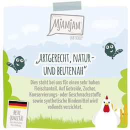 MjAMjAM Chicks & Friends Geflügel-Quetschie Hühnchen mit Spinat getreidefrei 12 x 125g - 12 x 125 g – Bild 1 von 2