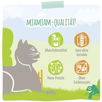 Produktbild von MjAMjAM Chicks & Friends Hühnchen mit Brokkoli Quetschie Paté für Küken getreidefrei mit hohem Fleischanteil 6 x 300g - 6 x 300 g