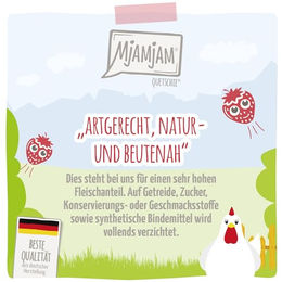 MjAMjAM Chicks & Friends Hühnchen mit Erdbeeren Quetschie Mousse Getreidefrei mit hohem Fleischanteil 6 x 300g - 6 x 300 g – Bild 1 von 2