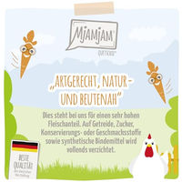 Produktbild von MjAMjAM Chicks & Friends Quetschie Huhn mit Möhren getreidefrei hoher Fleischanteil 12 x 125g - 12 x 125 g