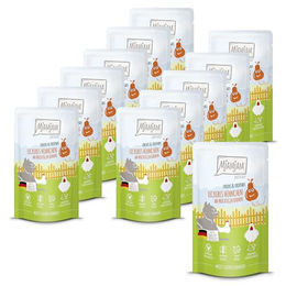 MjAMjAM Chicks & Friends Quetschie Hühnchen mit Birne getreidefrei mit hohem Fleischanteil 12 x 125g - 12 x 125 g – Bild 1 von 2