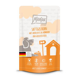 Produktbild von MjAMjAM Dog Hundefutter Mousse Huhn mit Ente Möhren und Hirse Adult 12 x 125 g - 12 x 125 g