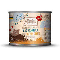 Produktbild von MjAMjAM Duett Getreidefreies Nassfutter Lachs-Filet und Huhn für Katzen 6x190g - 6 x 190 g