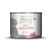 Produktbild von MjAMjAM DUO Hundefutter Ente und Hühnchen mit Möhrchen getreidefrei und ohne Zucker 24x200g