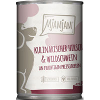 Produktbild von MjAMjAM Hund Nassfutter Hirsch und Wildschwein mit Preiselbeeren getreidefrei 6 x 400 g - 6 x 400 g