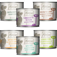 Produktbild von MjAMjAM Hund Nassfutter Mixpaket II mit Huhn, Ente, Rind, Pute, Kalb, Truthahn und Lamm, glutenfrei, 6 x 200g - 6 x 200 g
