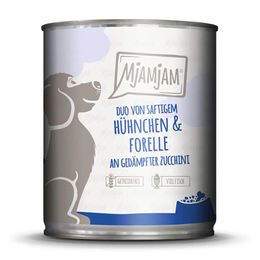 MjAMjAM Hundefutter Adult Huhn und Forelle mit hohem Fleischanteil 6 x 800 g Dose - 800 g – Bild 1 von 2