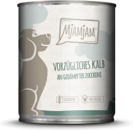 Produktbild von MjAMjAM Hundefutter Adult Kalb und Zucchini glutenfrei ohne Konservierungsstoffe 6x800 g - 6 x 800 g