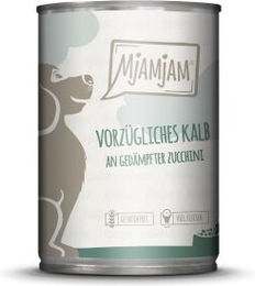 Produktbild von MjAMjAM Hundefutter Adult Kalb und Zucchini mit hohem Fleischanteil glutenfrei 6x400 g - 6 x 400 g