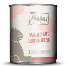 Produktbild von MjAMjAM Hundefutter Adult mit Rind und Huhn sowie Herzen 24x800g