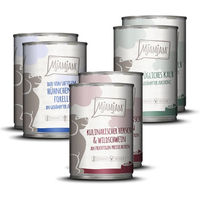 Produktbild von MjAMjAM Hundefutter Adult Mixpaket I mit 3 Sorten Hirsch Wildschwein Huhn Forelle Kalb getreidefrei glutenfrei monoprotein 6 x 400 g - 6 x 400 g