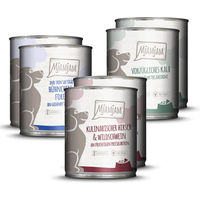 Produktbild von MjAMjAM Hundefutter Adult Mixpaket I mit Hirsch Wildschwein Huhn Forelle Kalb Stückchen in Sauce 12 x 800 g glutenfrei ohne Konservierungsstoffe und Zucker - 12 x 800 g