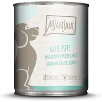 Produktbild von MjAMjAM Hundefutter Adult Pute mit Reis und Zucchini Stückchen in Sauce glutenfrei 6x800 g - 6 x 800 g