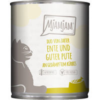 Produktbild von MjAMjAM Hundefutter Duo Ente und Pute mit Kürbis ohne Zucker 24x800g - 24 x 800 g