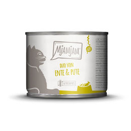 Produktbild von MjAMjAM Hundefutter Ente und Pute an Kürbis getreidefrei und ohne Zucker 24x200g