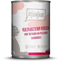 Produktbild von MjAMjAM Hundefutter Hirsch und Truthahn getreidefrei ohne Zucker 6x400g