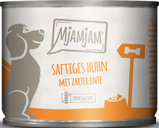 MjAMjAM Hundefutter Huhn und Ente mit Möhren und Hirse Stückchen in Sauce 6 x 200 g - 6 x 200 g – Bild 1 von 3