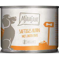 Produktbild von MjAMjAM Hundefutter Huhn und Ente mit Möhren und Hirse Stückchen in Sauce 6 x 200 g - 6 x 200 g