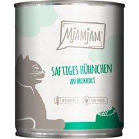 Produktbild von MjAMjAM Hundefutter Hühnchen an Brokkoli Stückchen in Sauce ohne Zucker 6x800g