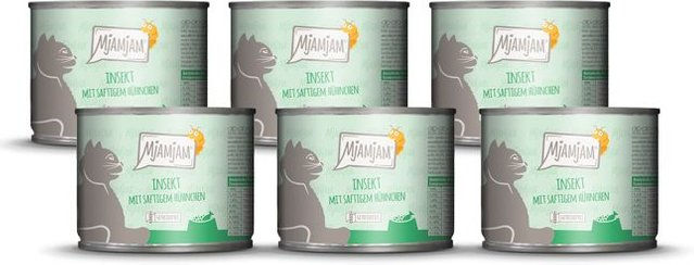 Produktbild von MjAMjAM Hundefutter Insekt mit Hühnchen getreidefrei und hypoallergen 1200g - 6 x 200 g