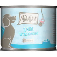 Produktbild von MjAMjAM Hundefutter Junior Huhn mit Ei Stückchen in Sauce 6 x 200 g - 6 x 200 g