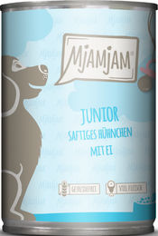 MjAMjAM Hundefutter Junior Huhn mit Ei Stückchen in Soße 6 x 400 g - 6 x 400 g – Bild 1 von 5