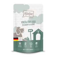 Produktbild von MjAMjAM Hundefutter Kalb mit gedämpfter Zucchini Quetschie Adult Hoher Fleischanteil 12 x 125 g - 12 x 125 g