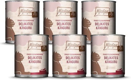 Produktbild von MjAMjAM Hundefutter Känguru pur getreidefrei mit hohem Fleischanteil Monoprotein 480g - 6 x 800 g