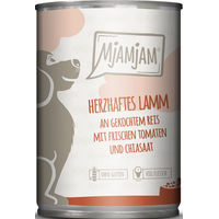 Produktbild von MjAMjAM Hundefutter Lamm mit Reis und Tomaten Stückchen in Sauce Adult 6 x 400 g mit hohem Fleischanteil - 400 g