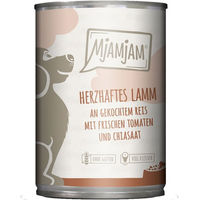 Produktbild von MjAMjAM Hundefutter Lamm mit Stückchen in Sauce 6x400g